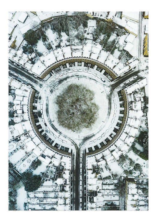 The Circus in the Snow - a Bird's Eye View
